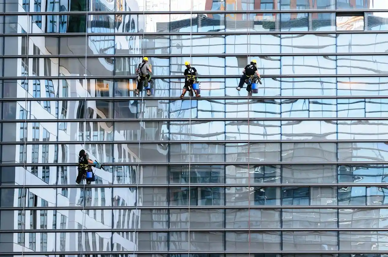 Premier Window Cleaning at work